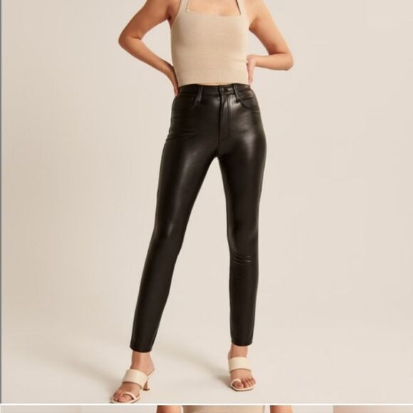 Abercrombie & Fitch Pants - COPY - Stylish Black Faux Leather Pants Curve Love